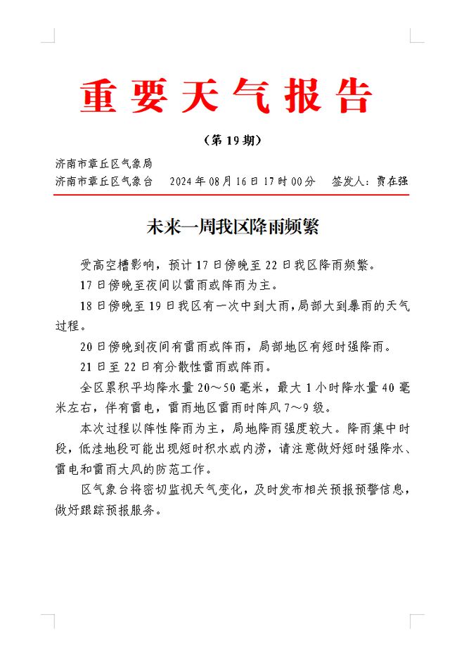 章丘最新气象信息更新🌦️